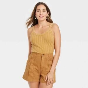 Universal Thread Slim Fit Gold Yellow Tank Top Medium NEW